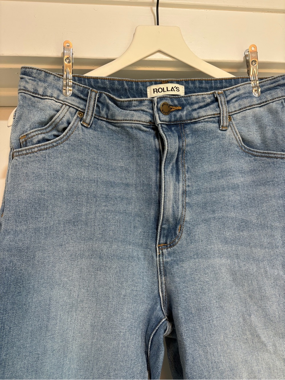 ROLLA’S Eastcoast Wide Leg Flare Jean - Silverlake High Rise Size 31 / US 12 - Picture 6 of 15